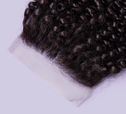 Mayvera™ Virgin Brazilian Curly 4” x 4” Standard Lace Closure