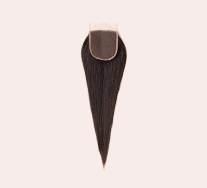 Mayvera™ Virgin Brazilian Yaki Straight 4” x 4” Standard Lace Closure